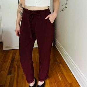 RW&CO Bordeaux Paperbag Trousers